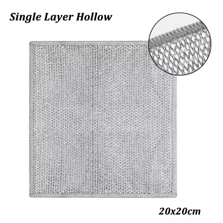 Paño de limpieza de alambre de acero de doble capa, para lavar platos sartén antiadherente, trapos para ollas, estufa de Gas para microondas, paños para fregar platos - 1