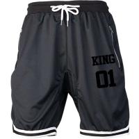 Pantalones cortos de baloncesto sueltos para hombre de malla de secado rápido transpirables americanos y de verano - details 4