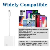 Adaptador 2 en 1 de Red Ethernet Carga Port Compatible con iPhone/iPad/iPod Conversor DC-DC Metal - details 4