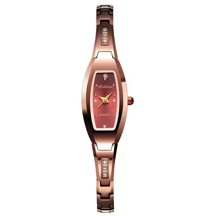 Reloj de pulsera exquisito pequeño para mujer, resistente al agua, con esfera pequeña, ovalado, ligero, para mujer - 1