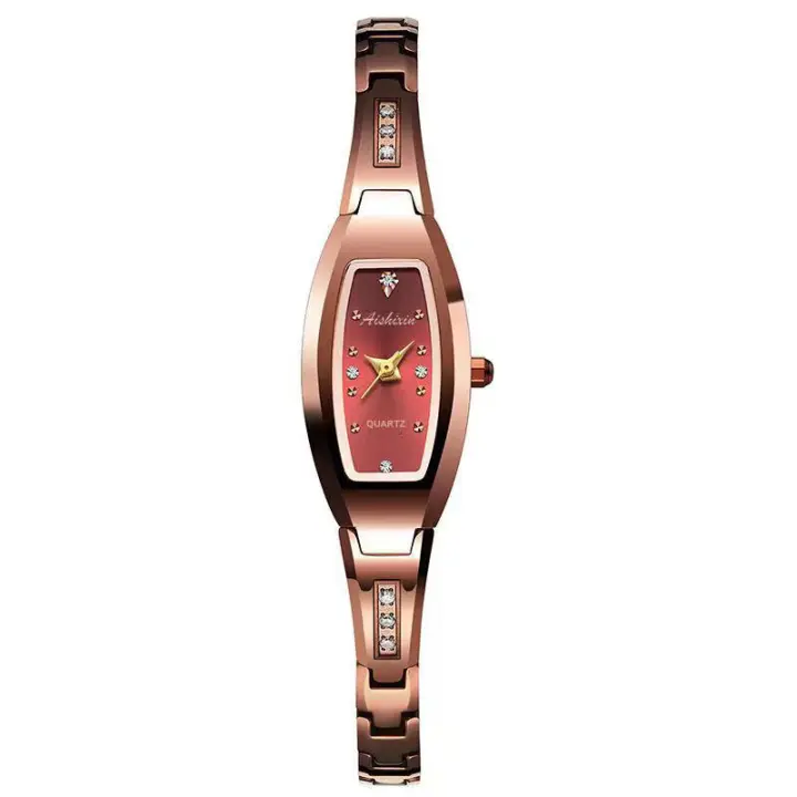 Reloj de pulsera exquisito pequeño para mujer, resistente al agua, con esfera pequeña, ovalado, ligero, para mujer - 1