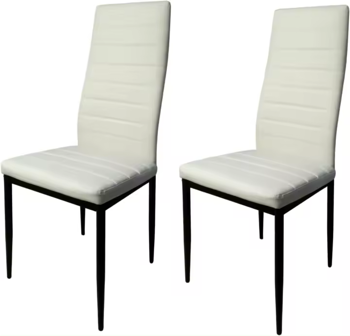 Pack de 2 Sillas de Comedor Tapizadas - Sillas Cocina Tapizadas - Pack Sillas Comedor (Blanco, 2) - 1