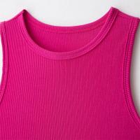 PB & ZA2025-Camiseta corta con cuello redondo, sin mangas, ajustada, informal, versátil, con temperamento, chaleco, novedad de verano, ropa para mujer - details 3
