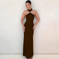Elegante Vestido de Verano 2025 Cuello Alto sin Mangas con Ranura Lateral - details 22