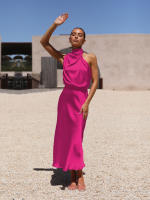 2025 Primavera/Verano Satén Mujer con elegancia elegante, lujo francés, vestido de noche ligero - details 24