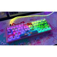 Hellokitty keycap transmisión de luz grabada lateral teclado mecánico de eje magnético adaptado de gatito de alto valor (teclado no incluido) - details 6