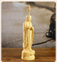 Tallado en madera de Huangyang, estatua del Bodhisattva del rey tibetano Buda, adorno de oficina, nuevo adorno de decoración del hogar de estilo Zen chino - details 7