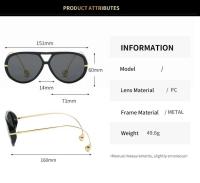 Gafas de Sol Piloto Oversize Estilo Vintage 2025 Sombra de Puente Doble Para Hombres y Mujeres - details 8