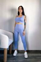 Conjunto de 2 uds de Yoga para mujer, sujetador con espalda hueca + pantalones cortos deportivos para levantamiento de cadera, conjunto de gimnasio sin costuras, ropa deportiva, chándal - details 2