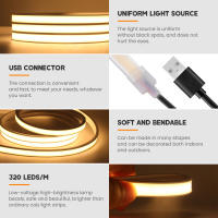 GAHADA Tira de LED COB Neón con Interruptor de Sensor PIR 320LEDs/m, Impermeable IP67, Gel de Sílice - details 3
