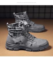 Botas de senderismo para hombre, zapatos planos informales de camuflaje para el desierto, transpirables, antideslizantes, para trabajo, otoño - details 17