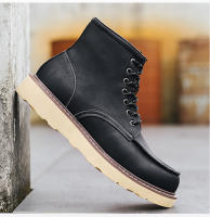Botas de herramientas para hombres al aire libre ayuda media zapatos de cuero de estilo británico cuero genuino - details 9