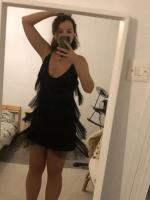 Vestido Sexy con escote en V profundo para mujer, tirantes finos, flecos, ceñido al cuerpo, borlas de cóctel, Gatsby para fiesta - details 3