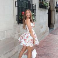 Mingmingxi verano A e Flare 2024 ral estampado falda de tul vestido Casual vestidos de fiesta de vacaciones ropa de mujer - details 2