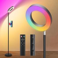 Lámpara de Pie Regulable Gris 42W, Lámpara de Pie LED Salon 3700LM Súper Brillantecon Lámpara de Lectura, control remoto y control táctil Lámpara Alta para Salon de Estar Dormitorio Oficina - details 7