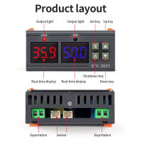 Controlador Digital de humedad del suelo, AC110V-220V, higrómetro, plantas de jardín, termorregulador de humedad, STC-3030 - details 21