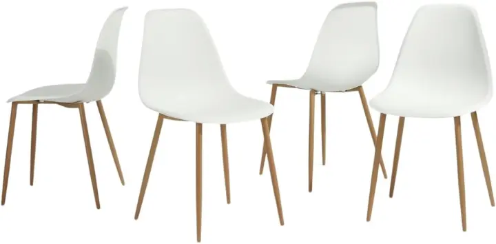 Juego de 4 sillas giratorias de ante para comedor con asiento acolchado, sillas de diseño para salón o cocina, con patas de metal negro, marrón - 1