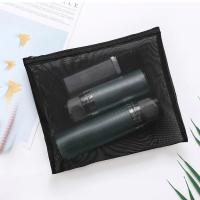 Neceser de viaje para mujer, bolsa de aseo de malla negra transparente, organizador de maquillaje, bolsa de lavado, pequeña y grande - details 35