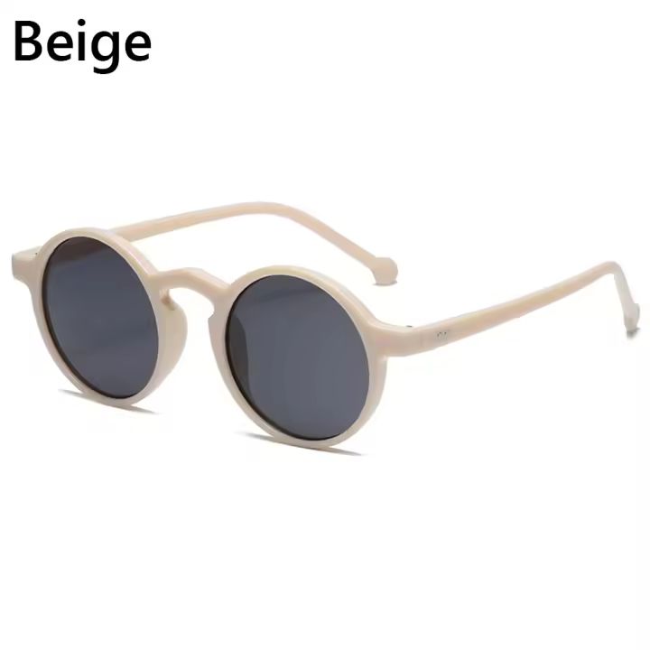 Gafas de sol redondas (unisex), gafas de sol neutras, montura pequeña, estilo retro, UV400, 1 pieza - 1