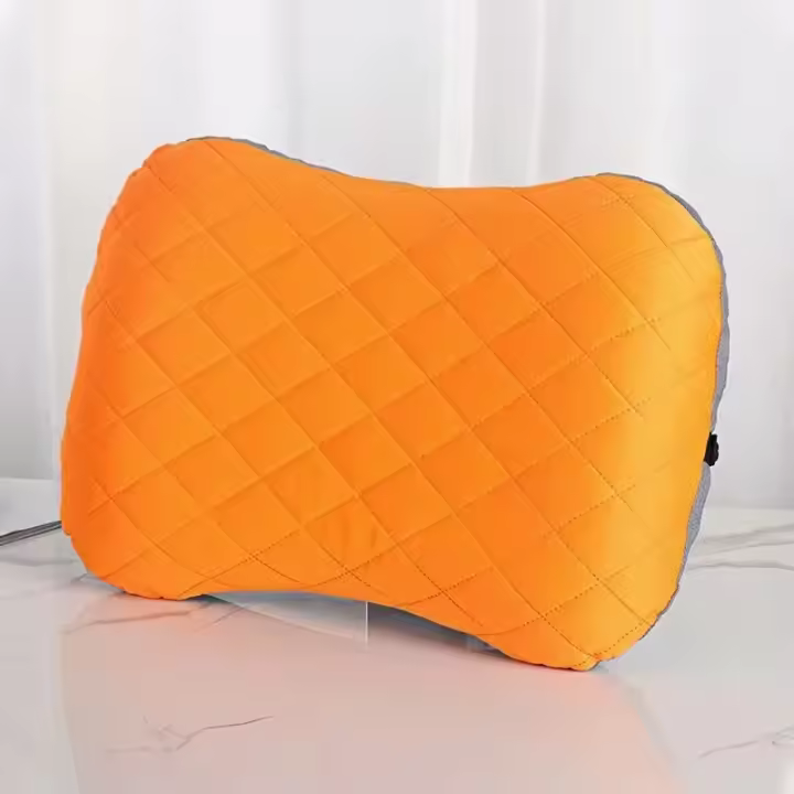 Almohada inflable de viaje ultraligera, funda extraíble, almohada para mochilero, almohadas para avión y coche para mochilero, caminata y Camping - 1