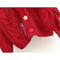 Cárdigan de punto cálido para mujer, chaqueta bordada con bolsillos, abrigo holgado, otoño e invierno, 2023 - details 20