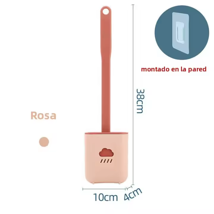 Cepillo de Inodoro de Silicona Suave Herramienta de Limpieza de Baño para Espacios Estrechos con Secado Rápido - 1