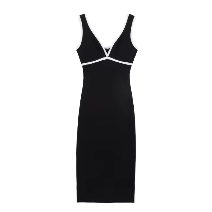 Vestido en capas con bloques de color para mujer nuevo estilo 5584211 - 1