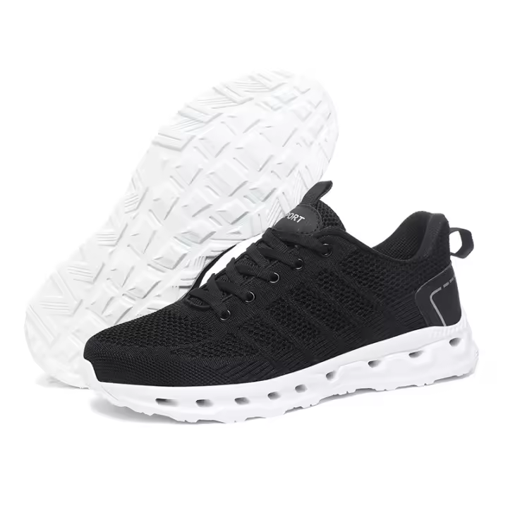 Zapatillas deportivas de malla tejida con mosca para hombre, estilo casual, de gran tamaño, ligeras, para correr al aire libre. - 1