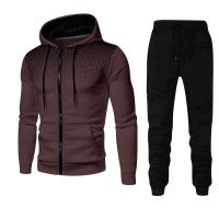 Traje deportivo de lunares para hombre y mujer, Sudadera con capucha y pantalones de chándal de terciopelo, Color sólido, otoño e invierno, 2024 - details 9
