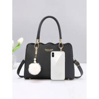 1 bolso de mano de gran capacidad para mujer, colgante de bola de lana a la moda, adecuado para el trabajo, compras y otros ocns Mochila de lujo de alta gama - details 3