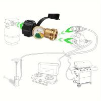 Adaptador de Botella de Gas Propano con Medidor Conector Tipo 1 para Tanques de 5 a 40 lbs - details 2