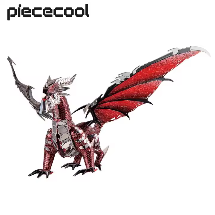 Piececool-rompecabezas de Metal 3d, juguete DIY del Dragón Negro para adolescentes, rompecabezas, modelo de rompecabezas, Kit de regalos para adultos - 1