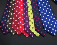 Corbata de 8cm con puntos para hombre, corbatas de negocios, accesorios de la camisa Ascot de poliéster, colorido, amarillo, trasero, rojo, fiesta de boda - details 2
