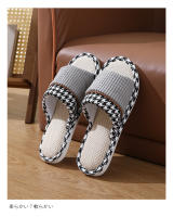 Pareja Home Pantuflas frescas de tela de algodón y lino. - details 11