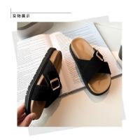 2025 Sandalias de verano para mujer, suela gruesa, plataforma cruzada, chanclas de playa retro, correa única, zapatos casuales - details 27