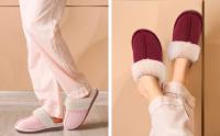 Zapatillas mullidas de invierno para mujer, zapatos peludos y peludos para el hogar, Zapatillas de casa de piel sintética, Zapatillas de felpa para interior, cómodas y cálidas, zapatillas planas silenciosas - details 2