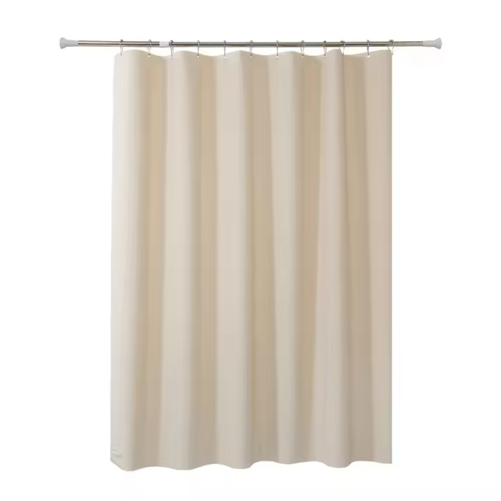 Cortina de Ducha, Cortinas de Baño Antimoho, Cortina Ducha Impermeable, Cortina Bañera para Ducha o bañera Beige - 1