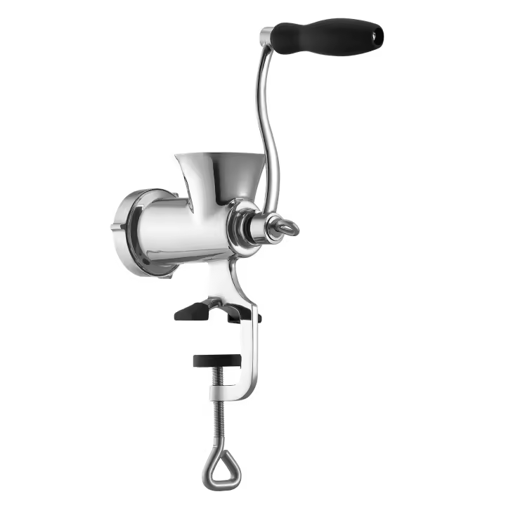 Picadora de carne manual SucceBuy, picadora manual de acero inoxidable 304 con abrazadera de mesa, máquina para hacer salchichas con dos placas de corte y tubo de llenado, picadora de alimentos para preparar carne de res, cerdo y chile - 1