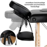 Masaje Plegable con pies de Madera, Altura Regulable con Accesorios y Bolsa de Transporte, 3 Secciones de Madera - details 7