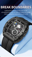 Reloj Skeleton Sport Luxury para hombre: resistente al agua, luminoso, duradero, con correa de caucho, diseño elegante - details 0