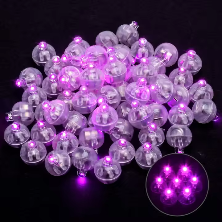 Mini Bombas de Luz LED 50pcs Ideal para Decoración de Fiestas y Bodas No son Artículos Peligrosos - 1