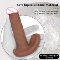 Leten Teléscopico Eléctrico Vibrador con Calor Silicona Realista Juguete Intimo para Mujeres - details 5