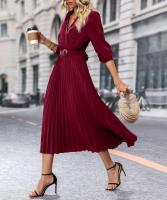 Vestido de algodón de estilo coreano para mujer otoño primavera 2025 Color sólido elegante y brillante - details 22