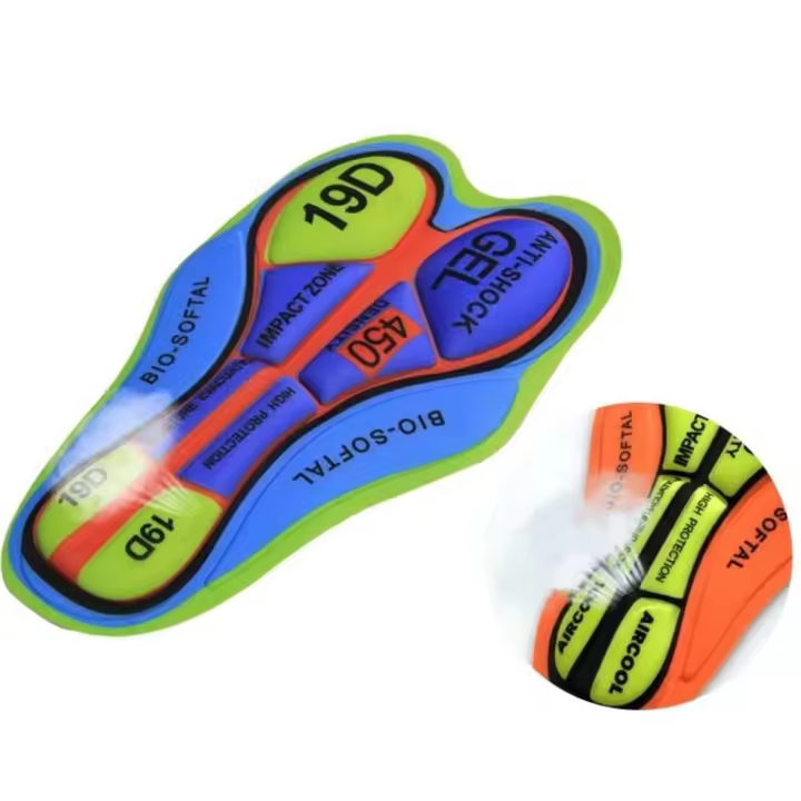 Almohadilla de Gel para ciclismo a prueba de golpes para hombre, almohadilla para pantalones de ciclismo con agujeros transpirables 12D 19D 20D, cojín para asiento de bicicleta de silicona con esponja de alta densidad - 1