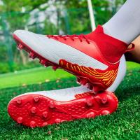 Zapatos de Fútbol de Caña Alta AG/FG Cleats para Hombres y Niños Deportivas de Entrenamiento para Adultos y Niños - details 22