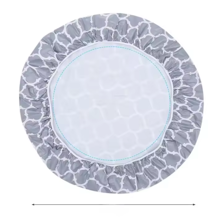Cubierta impermeable de plástico con bordes elásticos, mantel ajustado de vinilo con respaldo de franela, mantel redondo para interiores y exteriores - 1