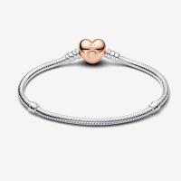 Pulsera Moments S925 con cierre de corazón rosa, para mujer, viene con caja de regalo original, ideal para regalar - details 1