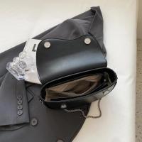 Bolso Crucero de Hombro de Moda de Cuero PU Color Sólido Retro Estilo Pony con Correa Ancha - details 3