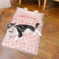 Estera de enfriamiento duradera de seda de hielo para mascotas con almohada, cama refrescante para perros resistente a mordeduras, almohadilla de verano Rectangular transpirable para mascotas para cachorros y gatos - details 4