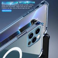 Funda Magsafe de carga inalámbrica magnética de lujo para iPhone 16 15 14 13 12 11 Pro Max Plus cubierta de parachoques transparente a prueba de golpes ﻿ - details 7